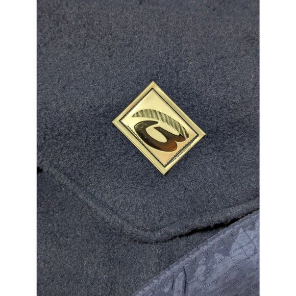Vintage Bugle Boy Snap Button Down Fleece Jacket Navy Blue Shacket Windbreaker - Picture 3 of 5